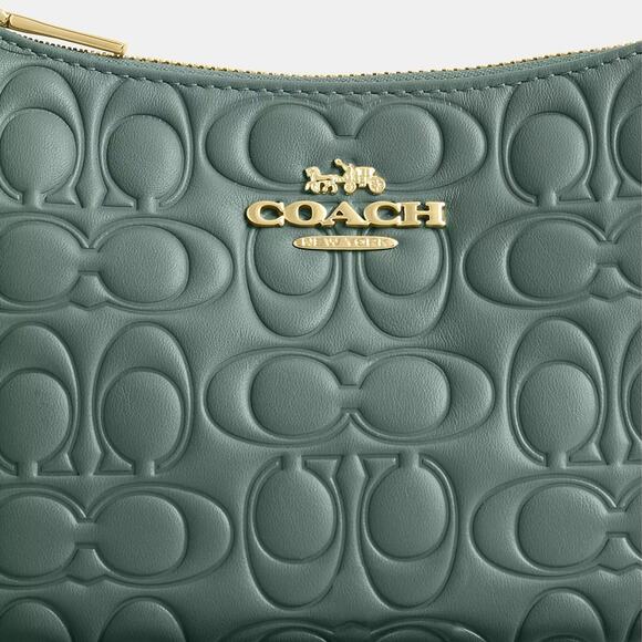 ❤️ Coach Teri Shoulder Bag In Blocked Signature Leather - Picture 4 of 12
